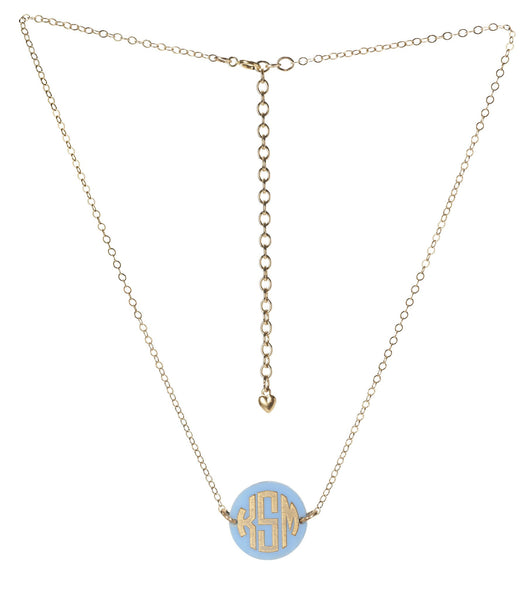 Moon & Lola Metal Cheshire Monogram Necklace - Gold or Silver