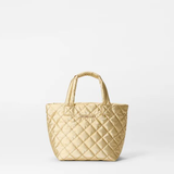 MZ Wallace Micro Metro Tote Deluxe in Light Gold Pearl Metalic