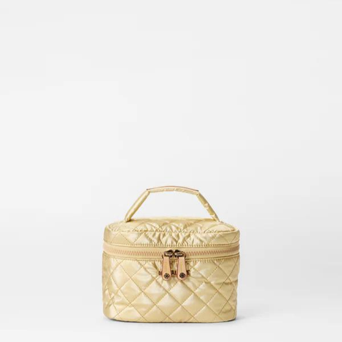 MZ Wallace Metro Mini Vanity Case in Light Gold Pearl Metalic