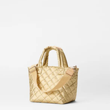 MZ Wallace Micro Metro Tote Deluxe in Light Gold Pearl Metalic