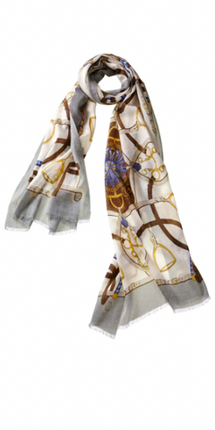 Verona Cashmere Scarf in Pearl