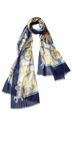 Verona Cashmere Scarf in Peacoat