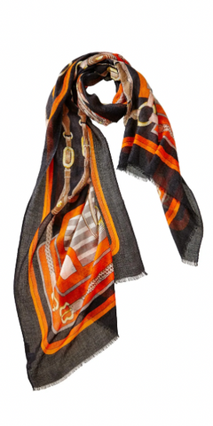 Roma Featherweight Cashmere Scarf in Mandrin