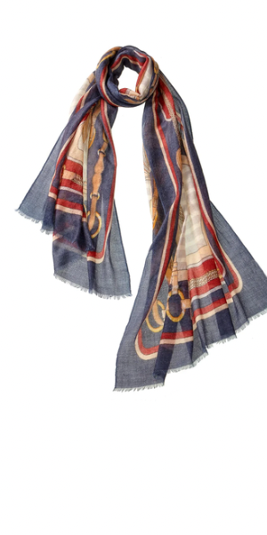 Roma Featherweight Cashmere Scarf in Atlantic