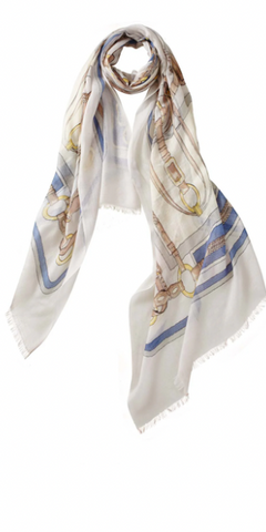 Roma Featherweight Cashmere Scarf in Silver