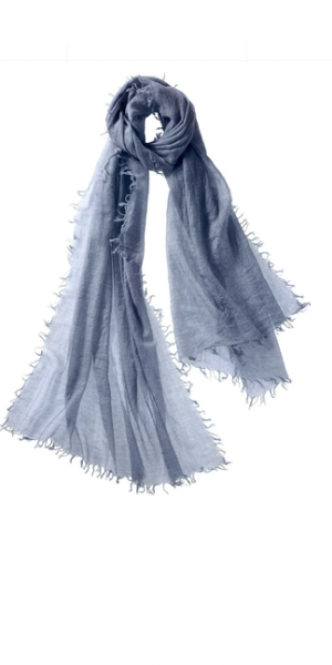 Alta Featherweight Cashmere Scarf in Demin Melange