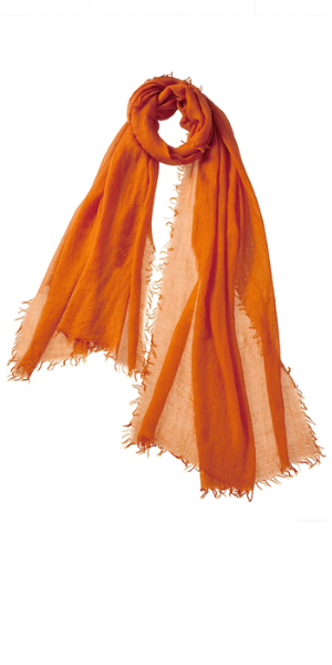 Alta Featherweight Cashmere Scarf in Burnt Orange