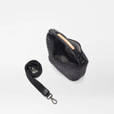 MZ Wallace Mini Woven Hobo in Black