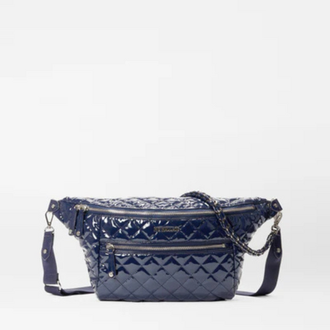 MZ Wallace Crosby Sling in Navy Lacquer