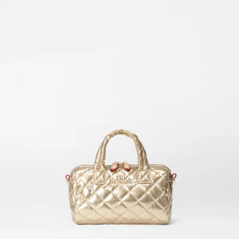 MZ Wallace Mini Satchel in Antique Gold Metallic