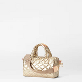 MZ Wallace Mini Satchel in Antique Gold Metallic