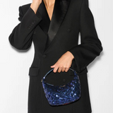 MZ Wallace Mini Hobo Sapphire Sequin