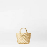 MZ Wallace Petite Metro Tote Deluxe in Light Gold Pearl Metallic