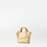 MZ Wallace Petite Metro Tote Deluxe in Light Gold Pearl Metallic