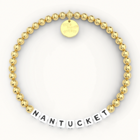 Little Words Project Nantucket Gold Bead Bracelet