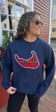 Nantucket Plaid Appliqué Sweatshirt in Navy