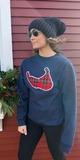 Nantucket Plaid Appliqué Sweatshirt in Navy