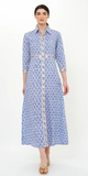 Shirt Dress Maxi in Veranda Blue