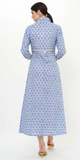 Shirt Dress Maxi in Veranda Blue