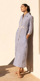 Shirt Dress Maxi in Veranda Blue