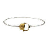 Two-Tone Nantucket Basket Bangle Bracelet