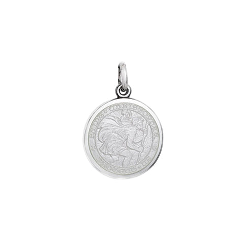 Small Colby Davis St. Christopher Charm in White