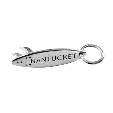 Nantucket Luggage Tag Charm in Sterling Silver by Jet Set Candy